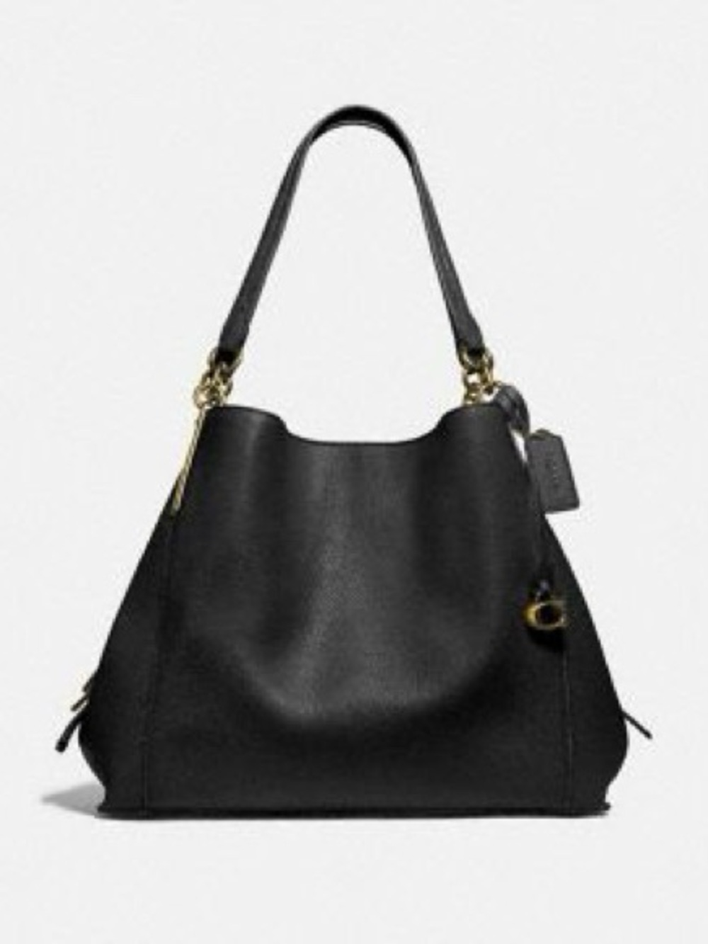 Coach Dalton 31 Black Shoulder Bag with Gold Hardware (dust bag included)